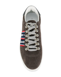 dunkelbraune Wildleder niedrige Sneakers von DSQUARED2