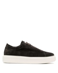 dunkelbraune Wildleder niedrige Sneakers von Low Brand