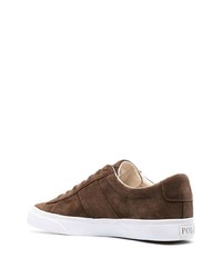 dunkelbraune Wildleder niedrige Sneakers von Polo Ralph Lauren