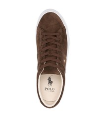 dunkelbraune Wildleder niedrige Sneakers von Polo Ralph Lauren