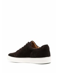 dunkelbraune Wildleder niedrige Sneakers von Harrys Of London