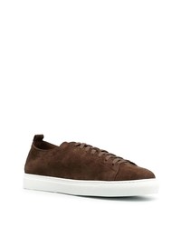 dunkelbraune Wildleder niedrige Sneakers von Henderson Baracco