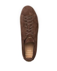 dunkelbraune Wildleder niedrige Sneakers von Henderson Baracco