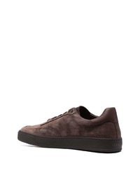 dunkelbraune Wildleder niedrige Sneakers von Henderson Baracco