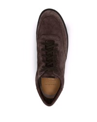 dunkelbraune Wildleder niedrige Sneakers von Henderson Baracco