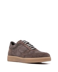 dunkelbraune Wildleder niedrige Sneakers von Barba