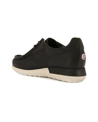 dunkelbraune Wildleder niedrige Sneakers von Moncler