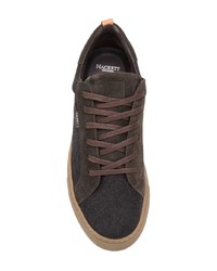 dunkelbraune Wildleder niedrige Sneakers von Hackett