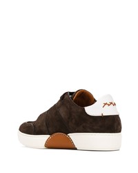 dunkelbraune Wildleder niedrige Sneakers von Ermenegildo Zegna XXX