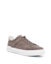 dunkelbraune Wildleder niedrige Sneakers von Hogan