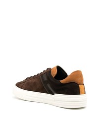 dunkelbraune Wildleder niedrige Sneakers von Hogan