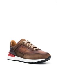 dunkelbraune Wildleder niedrige Sneakers von Magnanni