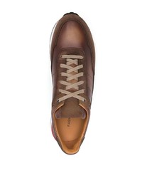 dunkelbraune Wildleder niedrige Sneakers von Magnanni