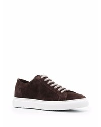 dunkelbraune Wildleder niedrige Sneakers von Doucal's