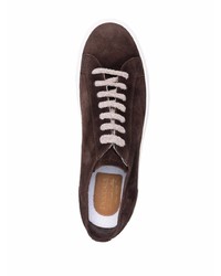 dunkelbraune Wildleder niedrige Sneakers von Doucal's