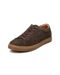 dunkelbraune Wildleder niedrige Sneakers von Selected Homme