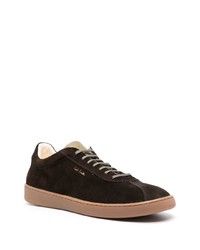 dunkelbraune Wildleder niedrige Sneakers von Paul Smith