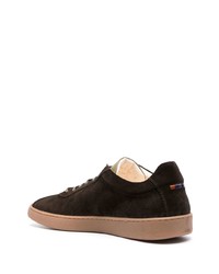 dunkelbraune Wildleder niedrige Sneakers von Paul Smith