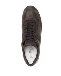 dunkelbraune Wildleder niedrige Sneakers von Maison Margiela