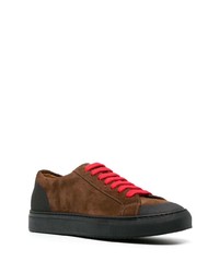 dunkelbraune Wildleder niedrige Sneakers von Doucal's