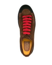 dunkelbraune Wildleder niedrige Sneakers von Doucal's