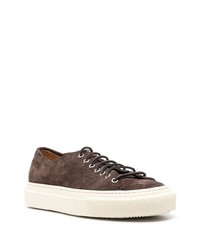 dunkelbraune Wildleder niedrige Sneakers von Buttero