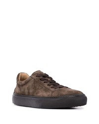 dunkelbraune Wildleder niedrige Sneakers von Tod's