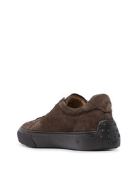 dunkelbraune Wildleder niedrige Sneakers von Tod's