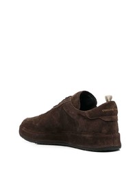 dunkelbraune Wildleder niedrige Sneakers von Officine Creative