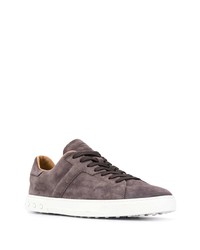 dunkelbraune Wildleder niedrige Sneakers von Tod's