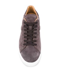 dunkelbraune Wildleder niedrige Sneakers von Tod's