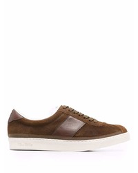 dunkelbraune Wildleder niedrige Sneakers von Tom Ford