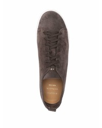 dunkelbraune Wildleder niedrige Sneakers von Henderson Baracco