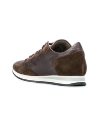 dunkelbraune Wildleder niedrige Sneakers von Philippe Model