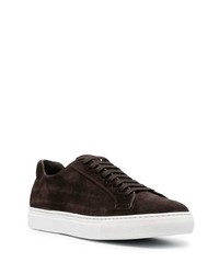 dunkelbraune Wildleder niedrige Sneakers von Scarosso