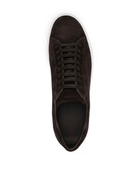 dunkelbraune Wildleder niedrige Sneakers von Scarosso