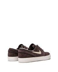 dunkelbraune Wildleder niedrige Sneakers von Nike