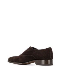 dunkelbraune Wildleder Oxford Schuhe von Scarosso