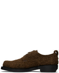 dunkelbraune Wildleder Oxford Schuhe von Ader Error