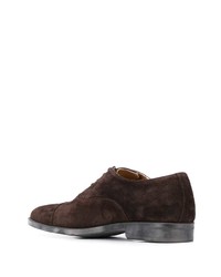 dunkelbraune Wildleder Oxford Schuhe von Scarosso