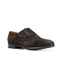 dunkelbraune Wildleder Oxford Schuhe von Doucal's