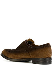 dunkelbraune Wildleder Oxford Schuhe von Officine Creative