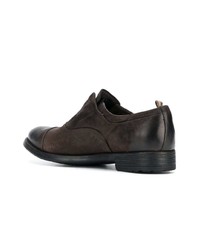 dunkelbraune Wildleder Oxford Schuhe von Officine Creative