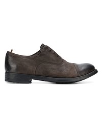 dunkelbraune Wildleder Oxford Schuhe von Officine Creative