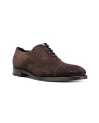 dunkelbraune Wildleder Oxford Schuhe von Henderson Baracco