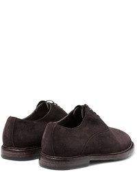 dunkelbraune Wildleder Oxford Schuhe von Dolce & Gabbana