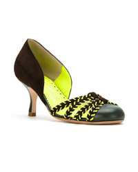 dunkelbraune Wildleder Pumps von Sarah Chofakian