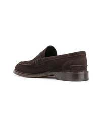 dunkelbraune Wildleder Slipper von Trickers