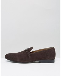 dunkelbraune Wildleder Slipper von Frank Wright