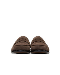 dunkelbraune Wildleder Slipper von Officine Generale